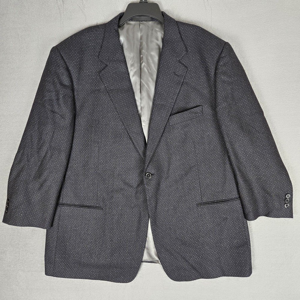Vtg Givenchy Monsieur Blazer‎ Mens 50 Worsted Wool Silk Twill 1-Button Jacket